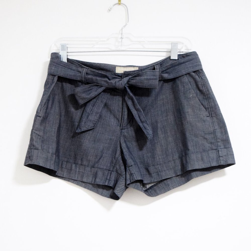 BANANA REPUBLIC Denim Chambray Cotton Bermuda Shorts | Size 4
